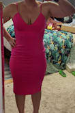 Love the color and fit. Definitely need a good pair of Spanx if you have curves but it is very flattering and looks great. - Jenny W.