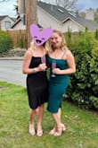 I've never worn a bodycon dress before due to being very self-conscious about my belly area. But. This dress is amazing! The material is fabulous, stretchy but still thick and smooth, and this dark green is beautiful. I loved the exposed gold zipper too. I was able to not wear a bra, too, which is rare for DDDs haha. I felt so beautiful in this dress! Highly recommend!! For reference, I'm usually a size 6ish and the M fits great. - Ali B.