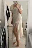 This dress is so lovely! Very comfortable and flowy. It's cute, but also sexy! I love the v-neck and slit on the side. I had to postpone my shoot due to the weather.. But can't wait to wear it for the shoot! - Taeyeon K.