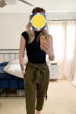 I have a really long torso and was a little worried this would feel stretched, but it didn't.  I also have no boobs, so that probably helped.  It is very comfortable - unsnaps so I can pee without getting naked, but the snaps don't hurt.

The cap sleeves were very capped o me, but I have broad shoulders. - Melody A.