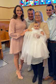 I wore this dress to my daughter's baptism. It was modest and sexy at the same time. I searched forever for the "perfect" dress and this was it! - Marissa