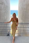 I wore this in Cabo to celebrate our anniversary and it was perfect! Great material, fit, color, and price.  I was tempted to order other more expensive versions of this dress but I am so glad I didn't. This one didn't disappoint. - Patti K.