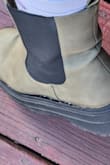 Fit is very narrow and a bit short. You can see the glue all the way around the sole. I've only been wearing them for two weeks and the sole is already coming off. - Nicole P.