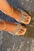 These shoes are so cute but I will mention, they are loud! You will be heard entering the room in these. I was lucky that I wore them to a loud party so it was only noticeable outside. - Jaime W.