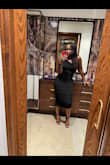 This dress fit my body way too perfectly. I loved the material and the length. Absolutely recommend it. - Joy C.