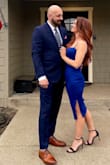 Dress fit like a glove but was still comfortable to sit in and walk around in. Wore it with a strapless bra and never had to fuss with the bust line. Got so many compliments. Might have to get this in other colors! - Rebekah