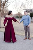 This dress is so comfortable and classy and fits perfectly with a pair of heels. I wore it for engagement photos and was super happy with the fit! The slit adds a sexy vibe! - Lacey E.