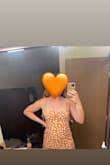 I was first scared that it would fit too large in the bust being a b cup, but it fits just right and the straps are adjustable to make it more form-fitting. The slit is classy and just the right amount of sexy. Went to a dry no dancing wedding in North Dakota at a church and felt comfortable! - Katherine M.