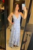 Normally between a S and XS, went with the S, which was a little large for me. It was just okay and not very flattering on me. It fit length-wise in 4-inch heels. - McKenzie S.