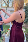 Bought this dress for my daughter's senior prom. The dress arrived quickly and looked just like the photo. Because it was so affordable, we could afford to take it to our local tailor and have bra pads sewn in so she didn't have to wear a bra. Would recommend. - Alisa W.