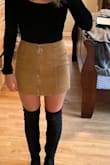 They look fantastic and stay up on my thighs well. The shoe size was slightly large but fits with a slightly larger sock on. - Samantha M.