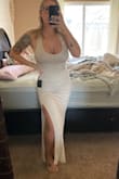 True to size, the material is great and won't stretch after wear! Would highly recommend it! - Heather M.