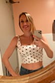 I like this shirt even more than I thought I would.  The double layering makes it so that it's not see through and the material is so soft.  It's not super short but just right for me as far as crop top length.  Very cute and yet sexy at the same time! - Ashley R.