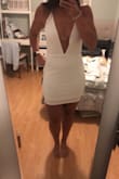 Loved this dress for a night out on my bachelorette! I ordered a M and L kept the L. It was a little loose on the top but I'm more pear-shaped. Good quality, comfortable, and perfect for the occasion! I did not wear a bra with it. - Jordan E.