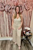 Absolutely love this jumpsuit! It was the perfect outfit for my bachelorette weekend. I am short, so I did have to go and get this hemmed, but everything else fit to a T! Highly recommend:) - Sarah E.