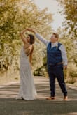This dress was beautiful and fit perfectly! - Corinne M.