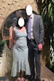 I am 5'3" 140 lbs and, per the other reviews that stated that this dress runs small, I sized up to a M. It fit me like a glove. I am so pleased with this purchase. - Tia A.
