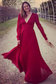 I really loved this dress! Perfect fit; ready to wear; comfortable. Even though its low cut it stays right where you want it whether sitting or dancing. The tags say dry clean only but I've washed & dried it on delicate cycles twice already & its still beautiful! The only thing that would make the dress better is pockets. - Erica M.