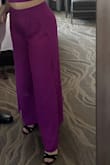 I wore this to a wedding as a guest, and the compliments did not stop! The color was true to the image. I loved that the top could be sinched as tight as I needed - very easy for me to wear without a bra. The one thing that surprised me about this outfit was the pants. There are no shorts under the outer fabric, and the slit goes all the way up to the waistline. It wasn't a problem for me when I was walking or dancing but sitting will have all of your leg exposed. Also, the pants were a tad long, but I was wearing heels the whole night so again not a huge issue. Overall, LOVED this outfit. I can't wait to find somewhere else to show it off! - Hannah M.