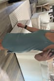 The color is amazing and I love the fabric. It's a little baggy up top if you don't have a big chest and tight on the butt if you have one. I'm 4'11 and it came right above my knees - Krystal T.