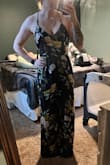 I've never worn a jumpsuit but all the other review pics sold me on this! I have a wedding at the end of May and cannot wait to wear this! It moves well and is super comfortable. I'm 5 months postpartum and still nursing so tried to order to accommodate my larger chest - which made it a little less fitted in the waist area. Super super cute! - Stephanie D.