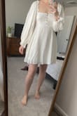 Cute dress, fun sleeves. Actually long enough! It is a little big, wish I would have sized down but I'm not going through the hassle so I'll just wear it - Dorothy-Faye S.