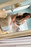 Wore for my friends bridal shower. It was perfect for spring! The top runs super large. Even with larger chests, no safety pin was safe lol my dog approved! - Kelly C.