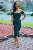 This shape and color were perfect for a nighttime wedding in April. The weather has a slight chill but the dress was long enough to keep me comfortable. Not too long in the back even though I'm only 5'3. Easy to move, sit and dance in. Hugged my curves perfectly and I felt so beautiful and confident. - Ariana H.