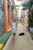 The dress was great especially wearing in the heat.  Love that you dont look like you are drowning in the dress. I say if you have a smaller bust size down. - Kristine Z.