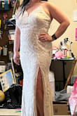 Thank goodness for Lulus generous return policy. This was my 4th dress I tried on and it is so perfect for our courthouse wedding in July of 2022! It is comfortable with just the perfect amount of stretch...I'll need Spanx for underneath to hold me in but it feels so good on. I'm debating if I want the bottom altered. I'm a little short and it's a little long on me. But for the price, I couldn't be happier to say "yes" to this dress!!! - Heather W.