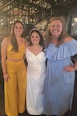 I wore this to a wedding and a baby shower! Iit was a hit! I got so many compliments. It was also so comfortable. I'm not the same size in top vs. bottom so I sized up since the top is adjustable and it worked out perfectly, except for it being a wee bit tight in the butt. It was fine once it was on, but getting it over my butt was a bit precarious (it would have been helpful if the zipper went down lower). So after 2 days of wear I did end up with a tiny rip right below the zipper but I think I'll be able to mend it. Also, it definitely has to be worn with heels or platforms (unless you're tall). I wore heels and the bottom of mine still got a bit dirty. - Erin M.