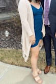 I loved this dress, very comfy and flattering. The only downside is the straps are not adjustable, I had to cut and re-sew them to shorten them and the skirt does have a tendency to ride up a bit. - Annie C.