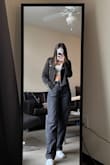 Honestly, every time I order a jacket or something like that it ends up running large or small, but this one was just perfect. Also the material, it is so smooth and it is great for creating amazing outfits. Also, it is comfy to wear and protects you from the cool air. I am in love, if you are thinking of buying the jacket, don't overthink it, just do it! - Marcela M.