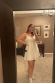 Love it! Does run a little bit loose in the bust, but I ordered a size up on purpose. So it is true to size! Definitely a little bit short, but again, I'm 5'9, so that was expected. - Megan R.