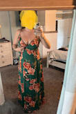 I ordered this in a medium and a large. With both sizes I could not get the dress to cover my chest. No matter how tight I tied it, my boob would fall out. - Diana H.