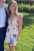 I loved this dress! It was perfect for a summer outdoor wedding. Very flattering and the wrap aspect made it more flexible if I need a little more space to breathe. I was a little worried it might be too short, but I thought it was perfect for the event (I am 5'1" though). Might be too short for a church wedding or something like that though. - Maia S.