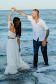 I wore this for my engagement photos on the beach. It was long on me since I'm short but looked so nice and flowed perfectly! - Natalie C.