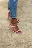 The straps are a little loose, but I sized up. I really love this style. I even tried to find something similar but couldn't! So happy that my size came back in-stock... these are lovely summer heels, maybe a little high. I'll probably insert ball-of-foot cushions to make them more comfortable. - Kia C.