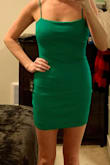 It's not too short, but it's right on the edge if you're a tall creature like me. The color is just as vibrant as the images. Highly recommend. - Jill H.