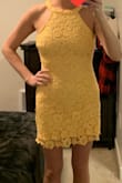 Love the color and will pair so cute with a jean jacket for summer. Length is really nice for a short dress on a tall frame. Fit was a little snug, so maybe size up if you want more room to breathe (eat). - Jill H.