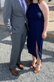 Very flattering and very comfortable. I love the slit down the leg. Didn't need a slip! - Melinda L.