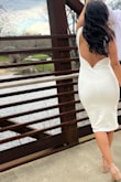 I bought this dress for my engagement celebration, pictures, you name it!! It is VERY tight and hard to get on/off but it fits like a glove. I got so many compliments on the dress. I would definitely recommend!! - Daniella A.
