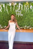 This outfit was perfect for my bridal shower brunch. I got so many compliments due to how different my outfit was. I also plan on wearing this to work with a cute blazer over it. I typically don't like rompers because I have a longer torso but this fits perfectly. Super elegant. - Stephanie S.