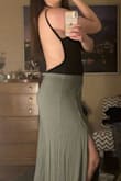 This is a really cute, revealing body suit. It fits well now, and I'm confident that as I lose weight I can still adjust the halter tie and wear it. - Christina S.