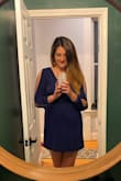 The material is soft and stretchy. Dress is comfortable and long enough. Very cute, fits well - Christina S.