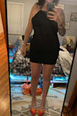 Loved the scalloping and low back. Fabric thick enough to not have to wear a bra and look flattering - Samantha S.