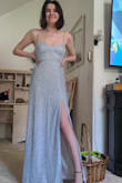 I absolutely LOVED this dress! I'm going to be wearing it for my senior prom. I originally ordered a small but ended up sizing down to an xs and it was perfect. Definitely a really perfect option for tall and small chested girls!!! - Mattie W.