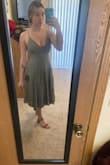 This dress overall is exactly what it looks like however it is hard to keep it up in the chest area. It is also a more cotton material and wrinkles very easily. - Haley