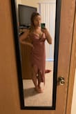 This dress was very cute except for the creases in the chest made it look like your nipples were poking out nonstop. Had to send this one back for sure. - Haley