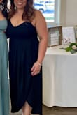 This dress was simple and elegant! Just what I wanted to wear to an upcoming wedding.  I had to size up from a large because it was a little tight in the breast area. There is no stretch to this dress. The XL fits perfectly. Loved where it hit length-wise as well, so no need to have it hemmed. Definitely recommend. Lulus never disappoints!! - Nellie B.